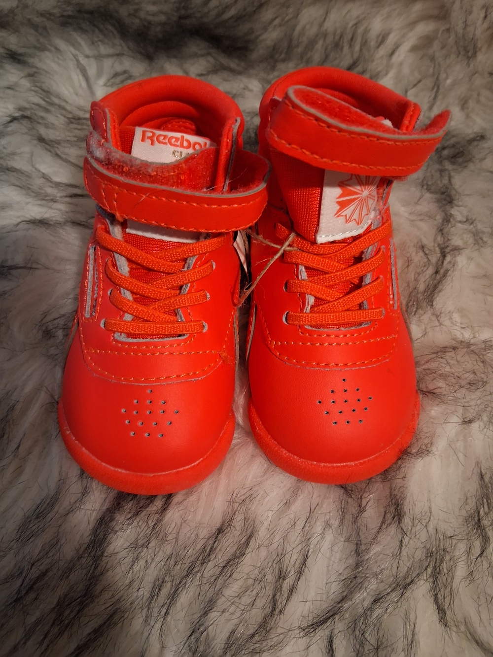 Reebok Kids Bright Red High-Top Velcro Sneakers